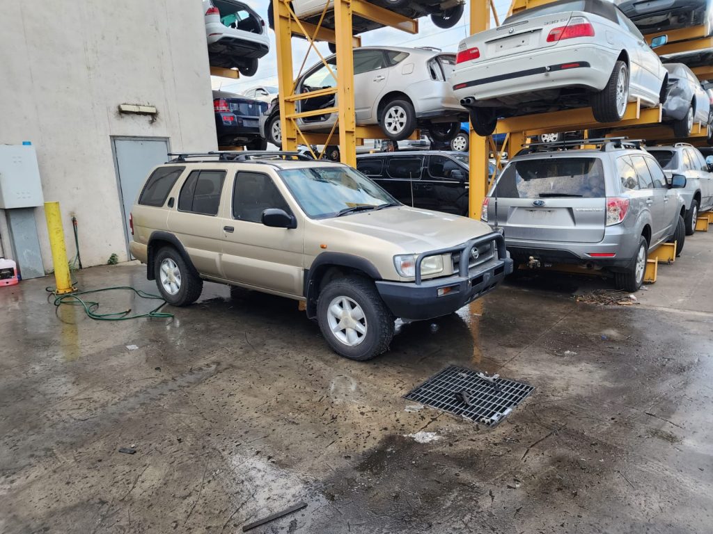 Cash for Scrap Cars Grangefields VIC 1 Silver SUV parked at a vehicle recycling yard