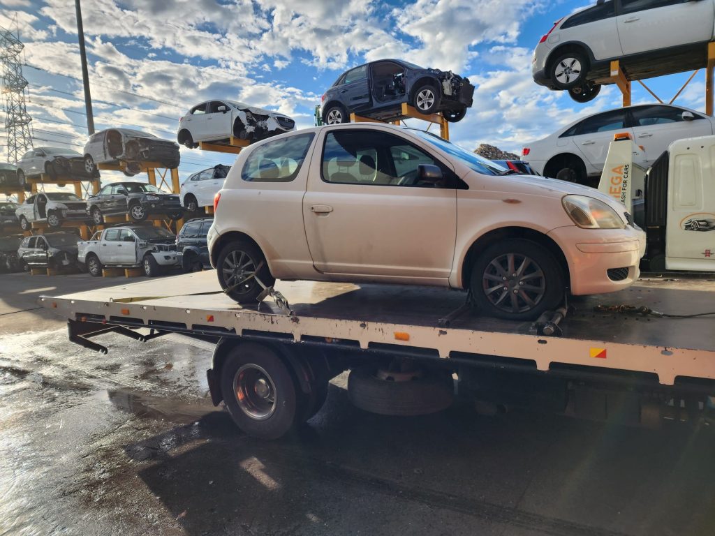 Cash for Scrap Cars Hillside VIC 1 Silver sedan strapped onto a tow truck